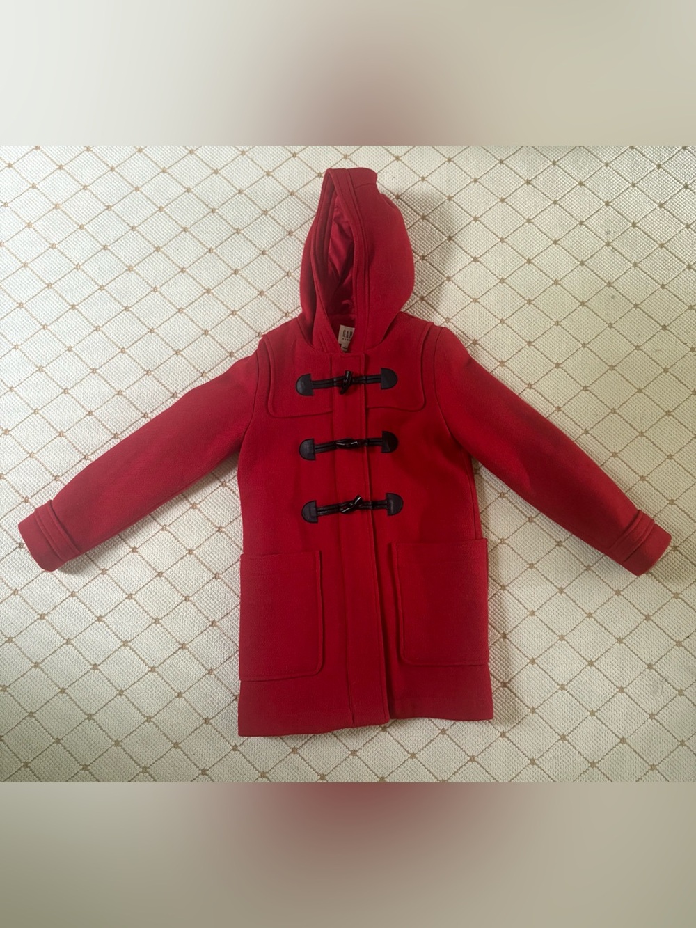 Gap Kids Red Hooded Duffle Coat